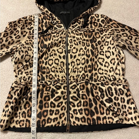 Generation Love Barron Leopard Windbreaker Jacket Animal Print Ruffle - Picture 9 of 16
